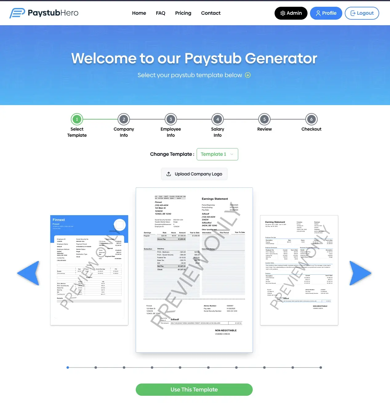 Paystub Generator